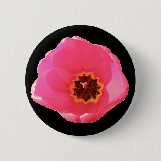 Roze Tulip Button (Voorkant)