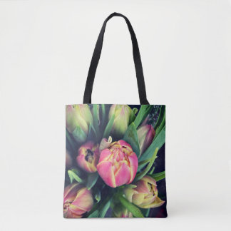 Roze Tulip Canvas tas