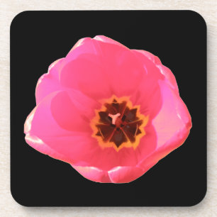 Roze Tulip Cork Onderzetter