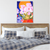 Roze Tulip Flowers Canvas Afdruk (Insitu (Slaapkamer))