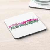 Roze Tulip Grove Plastic Onderzetters (Linkerzijde)