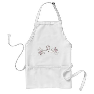 Roze Tulip Monogram Aangepaste Schorten