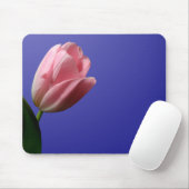Roze Tulip Mousepad Muismat (Met muis)