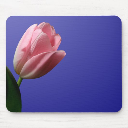 Roze Tulip Mousepad Muismat (Voorkant)