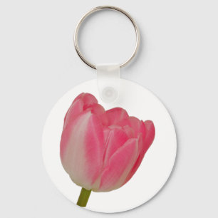 Roze Tulip Sleutelhanger