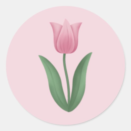 Roze Tulip Stickers (Voorkant)
