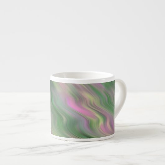 Roze Tulip Wavy Textuur Espresso Kop (Voorkant rechts)