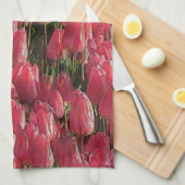 Roze Tulips Floral Theedoek (Quarter Fold)