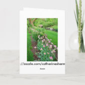 Roze Tulips Grote grootmoeder Happy Birthday Kaart (Achterkant)