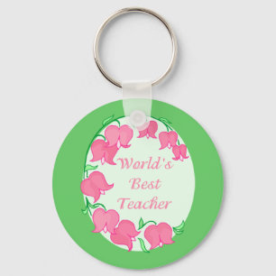 Roze Tulips-leraar Sleutelhanger