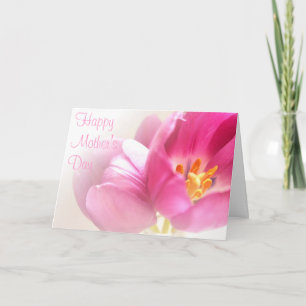 Roze Tulips-Moederdag Kaart