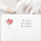 Roze Tulp aangepaste Adresetiketten Etiket (Insitu)