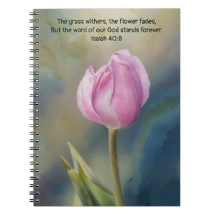 Roze Tulp Bijbelvers Gebedsdagboek Notitieboek