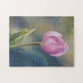 Roze Tulp Bloem Spring Art Puzzel Legpuzzel (Horizontaal)