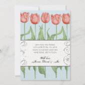  Roze Tulp Bloemen Bewegen Aankondiging (Achterkant)