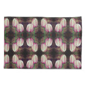 Roze Tulp-bloemen met Raindrops-patroon Kussensloop (Achterkant)