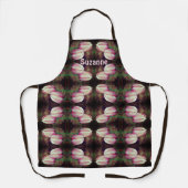 Roze Tulp-bloemen met speciale regendruppels Schort (Voorkant)