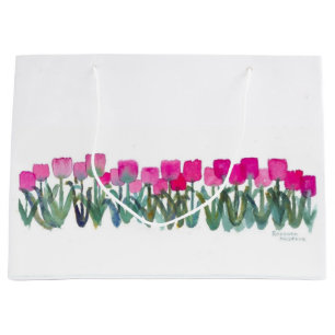Roze Tulp Cadeaubag Groot Cadeauzakje