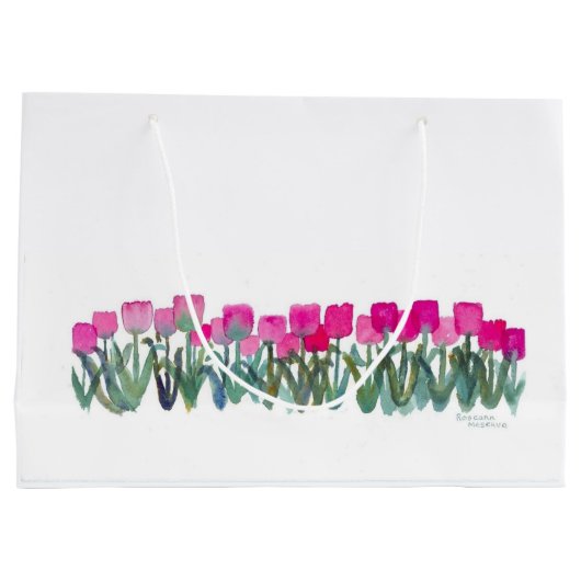 Roze Tulp Cadeautas (Achterkant)