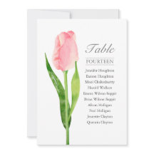 Roze tulp eenzijdige tafel