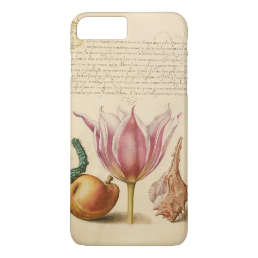 Roze tulp en catepillair Case-Mate iPhone case (Achterkant)