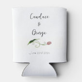 Roze Tulp Floral Blikjeskoeler (Achterkant)