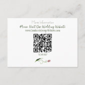 Roze Tulp Floral Informatiekaartje (Achterkant)