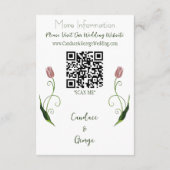 Roze Tulp Floral Informatiekaartje (Achterkant)