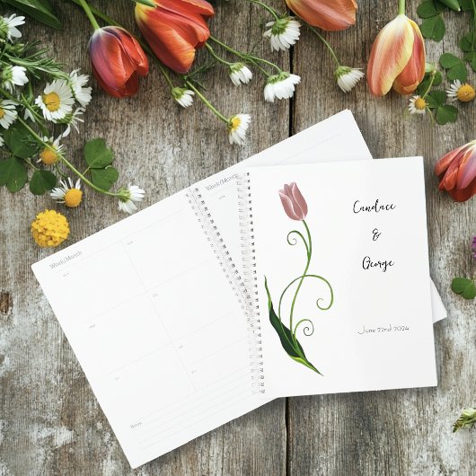 Roze Tulp Floral Planner