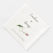 Roze Tulp Floral Servet (Hoek)