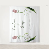 Roze Tulp Floral Wandkleed (Voorkant)