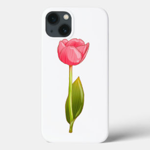Roze Tulp – Glanzende esthetische bloemkunst iPhone 13 Hoesje
