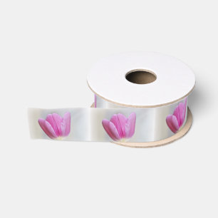 Roze tulp grosgrain lint
