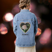 Roze Tulp in Hart Denim Jacket