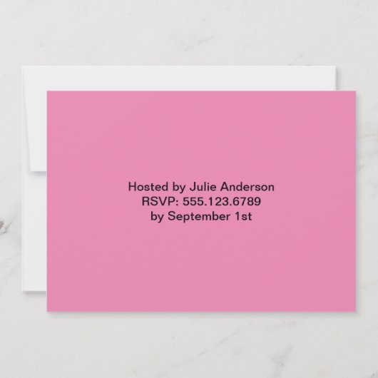 Roze tulp kaart (Achterkant)