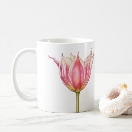 Roze Tulp Koffiemok (Met donut)