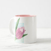 Roze Tulp Mok (Voorkant links)