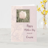 Roze Tulp neef Happy Moederdag Kaart (Gele Bloem)