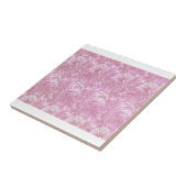 Roze Tulp Pattern van William Morris Tegeltje (Zijkant)