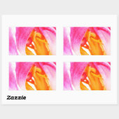 roze tulp rechthoekige sticker (Vel)