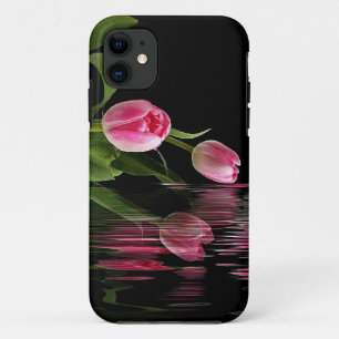 Roze Tulp Reflectie iPhone 11 Hoesje