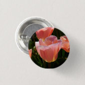 Roze tulp ronde button 3,2 cm (Voorkant /achterkant)