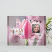 Roze Tulp Rouw Template (Staand voorkant)