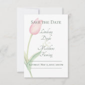 Roze Tulp Solo Bruiloft Save The Date (Voorkant)