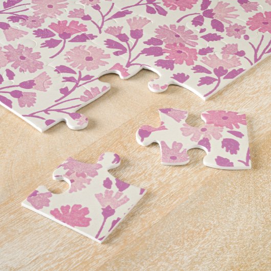 Roze Tulp Stijl Kunst Puzzel Legpuzzel (Zijkant)