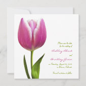 Roze Tulp Trouw Save the Date Aankondiging (Achterkant)