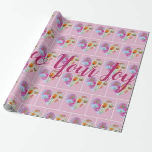 Roze Tulp Tulpen bloemig Aquarel Inpakpapier