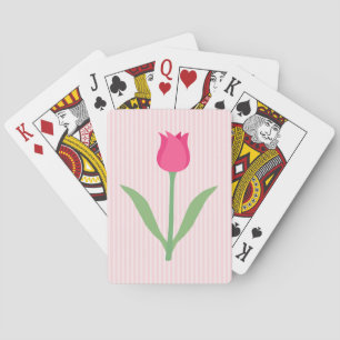 roze Tulp-ventilator. Speelkaarten