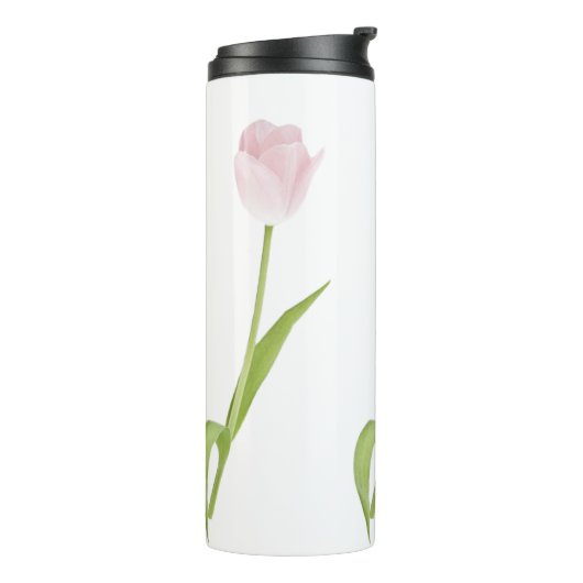 Roze Tulp ventilator Thermosbeker (Gedraaid links)