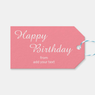 Roze Tulp Verjaardagscadeau Labels Cadeaulabel